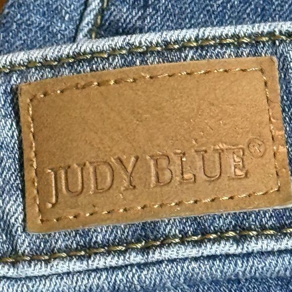 Judy Blue Jeans Relaxed Fit Sz 32 Womens M Wash Denim Distressed Destructed - Picture 6 of 10